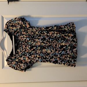 Style & Co. Women's Black Smocked/Textured Top